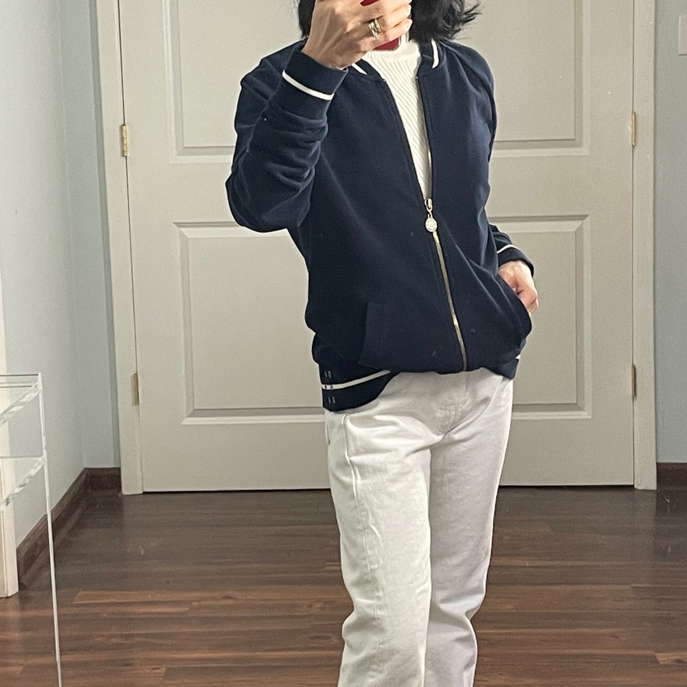 Converse Vintage Navy Stadium Sweatshirt Jacket L - Picture 2 of 9